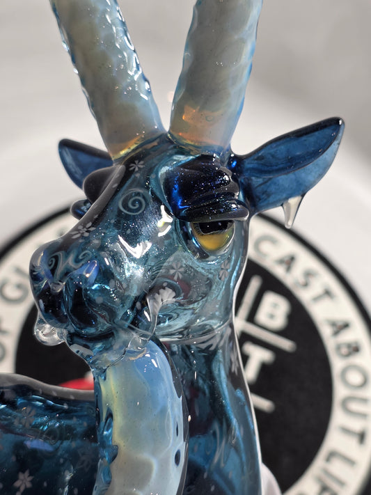Robertson Glass Rig. Blue Goat glass rig on a white background 