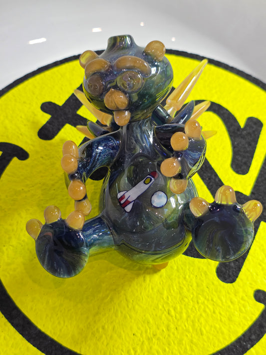 Sherlock x Avatar Glass x N8 Miers Glass Rig . Bear shaped on a white background