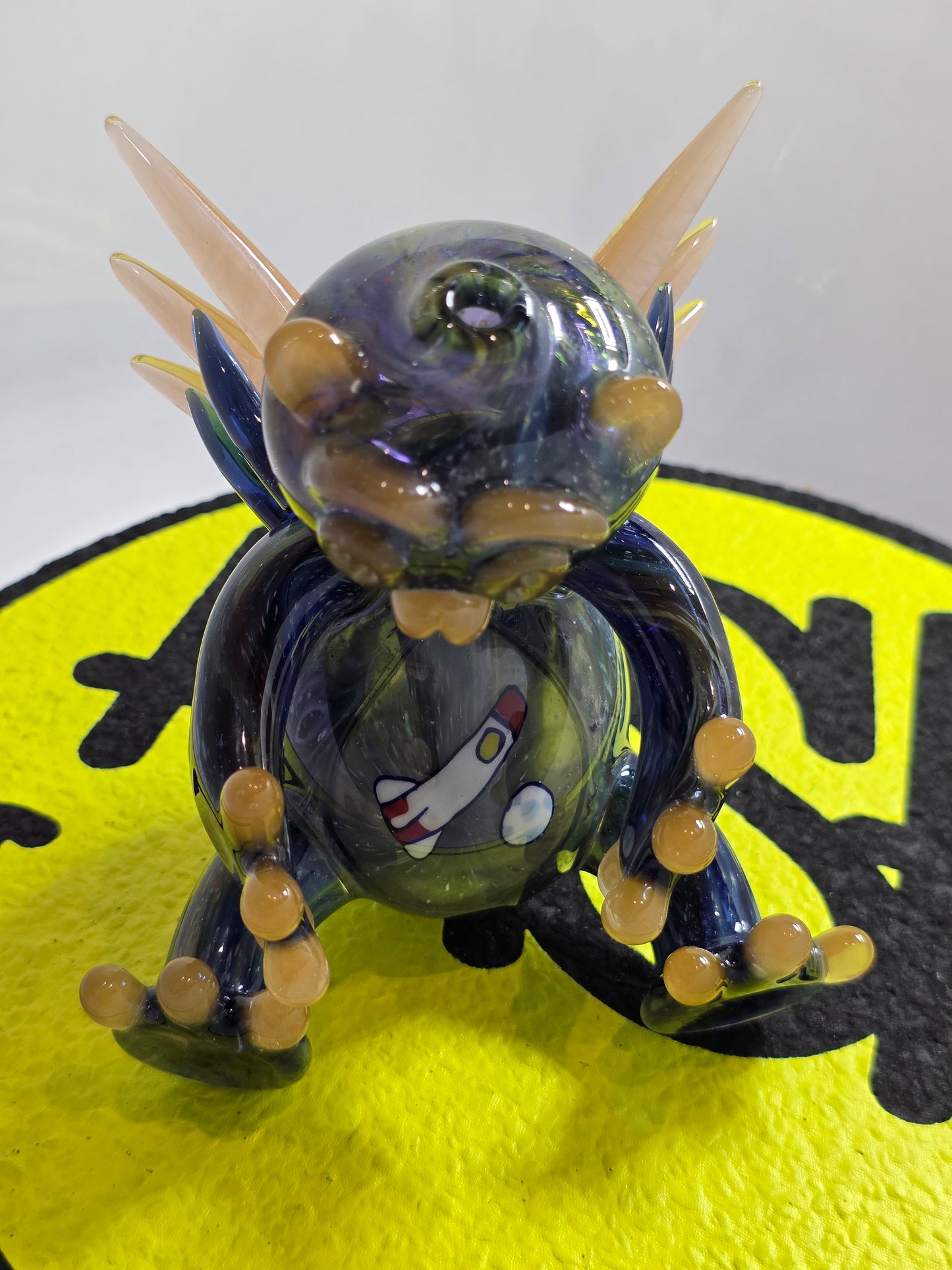 Sherlock x Avatar Glass x N8 Miers Glass Rig . Bear shaped on a white background