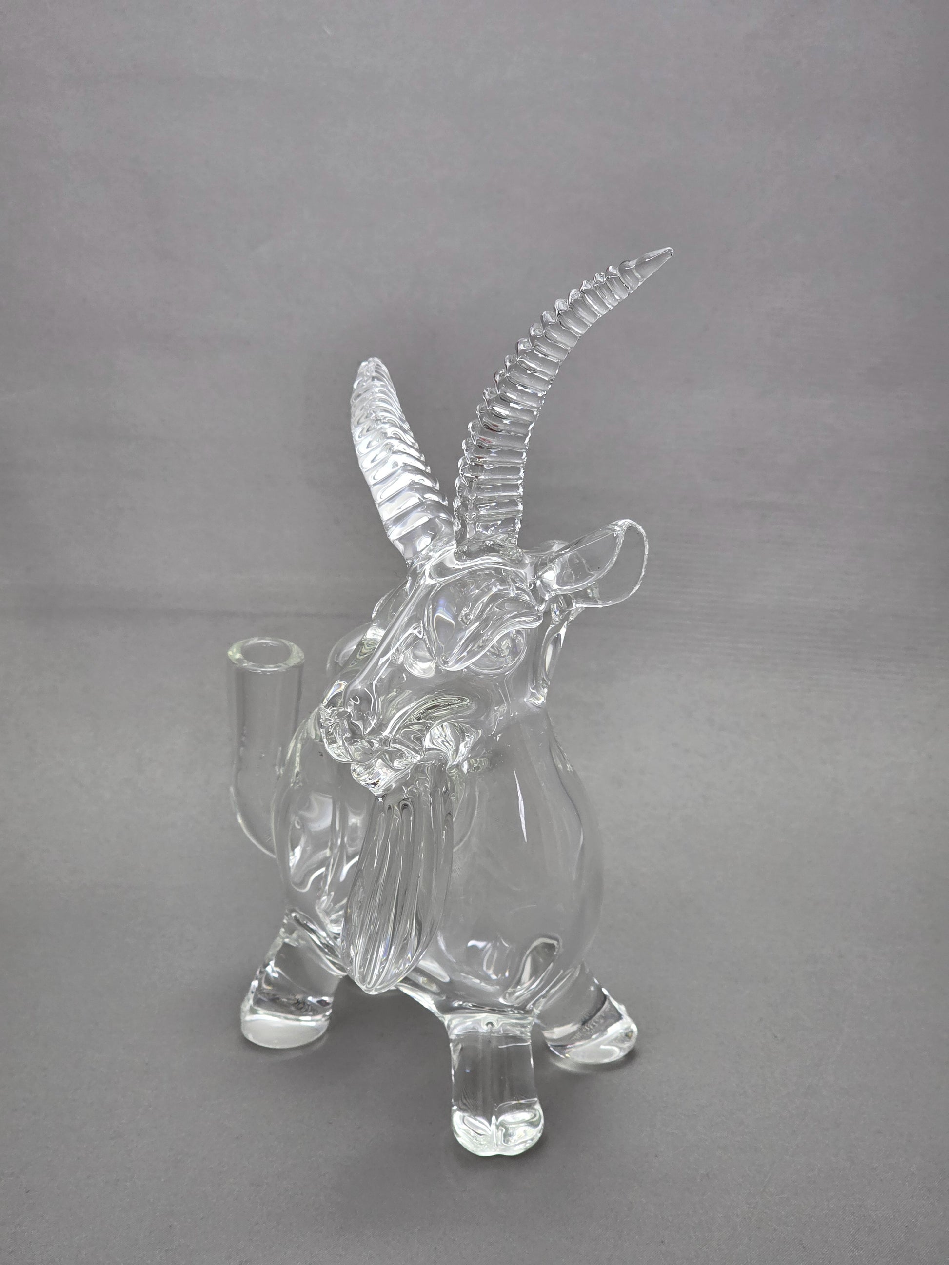 Robertson Glass Rig. Clear Goat glass rig on a white background 