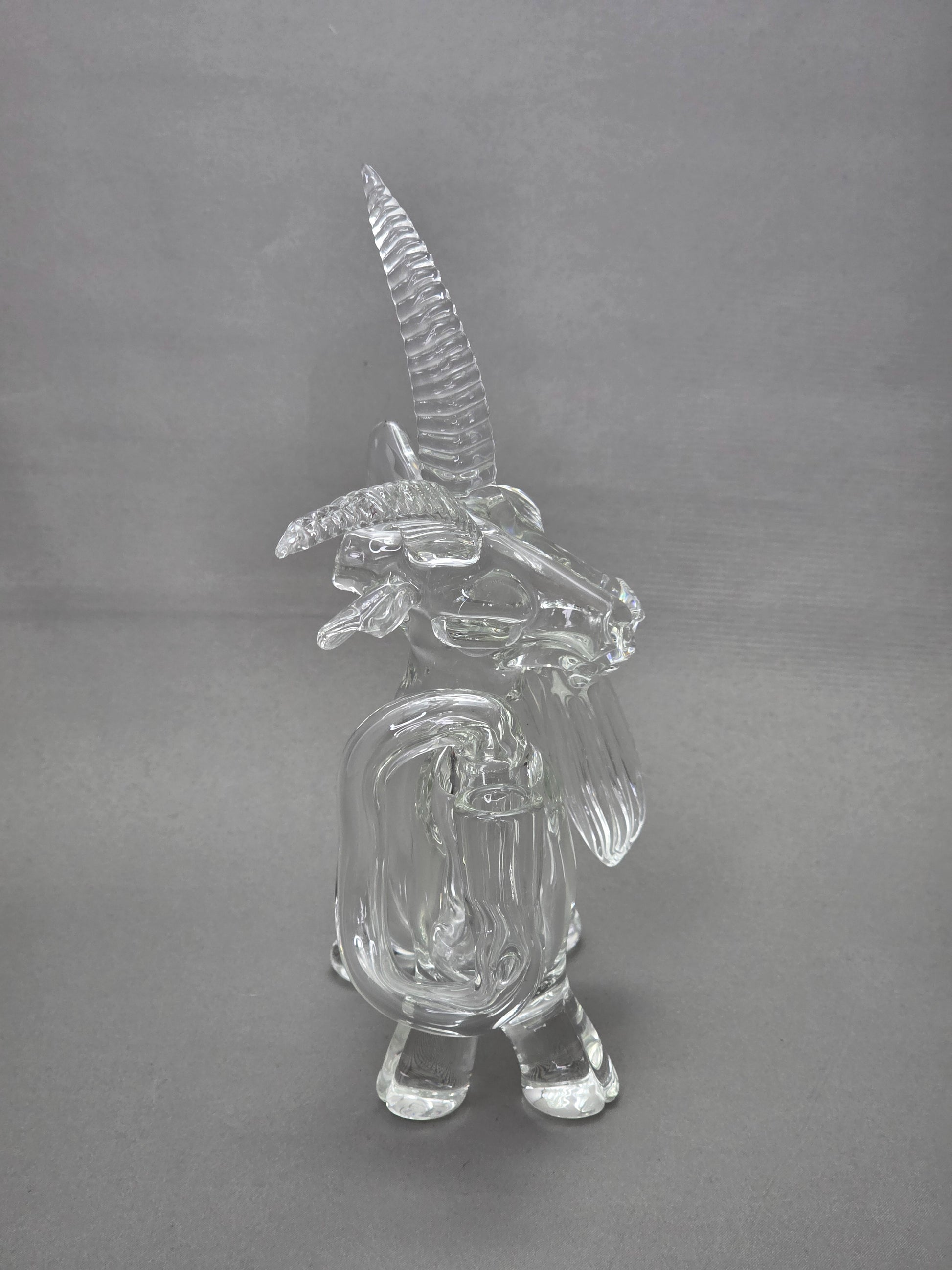 Robertson Glass Rig. Clear Goat glass rig on a white background 