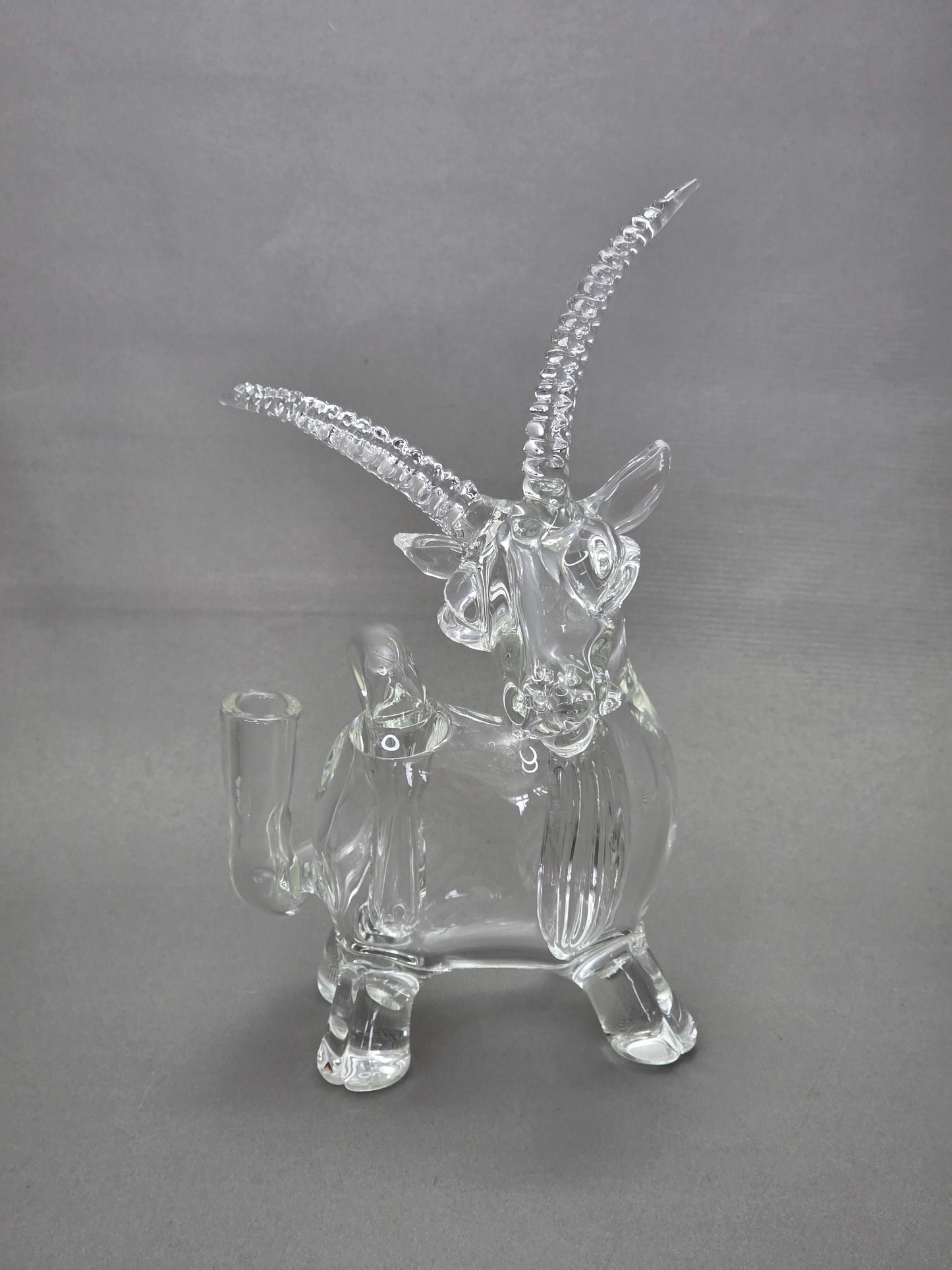 Robertson Glass Rig. Clear Goat glass rig on a white background 