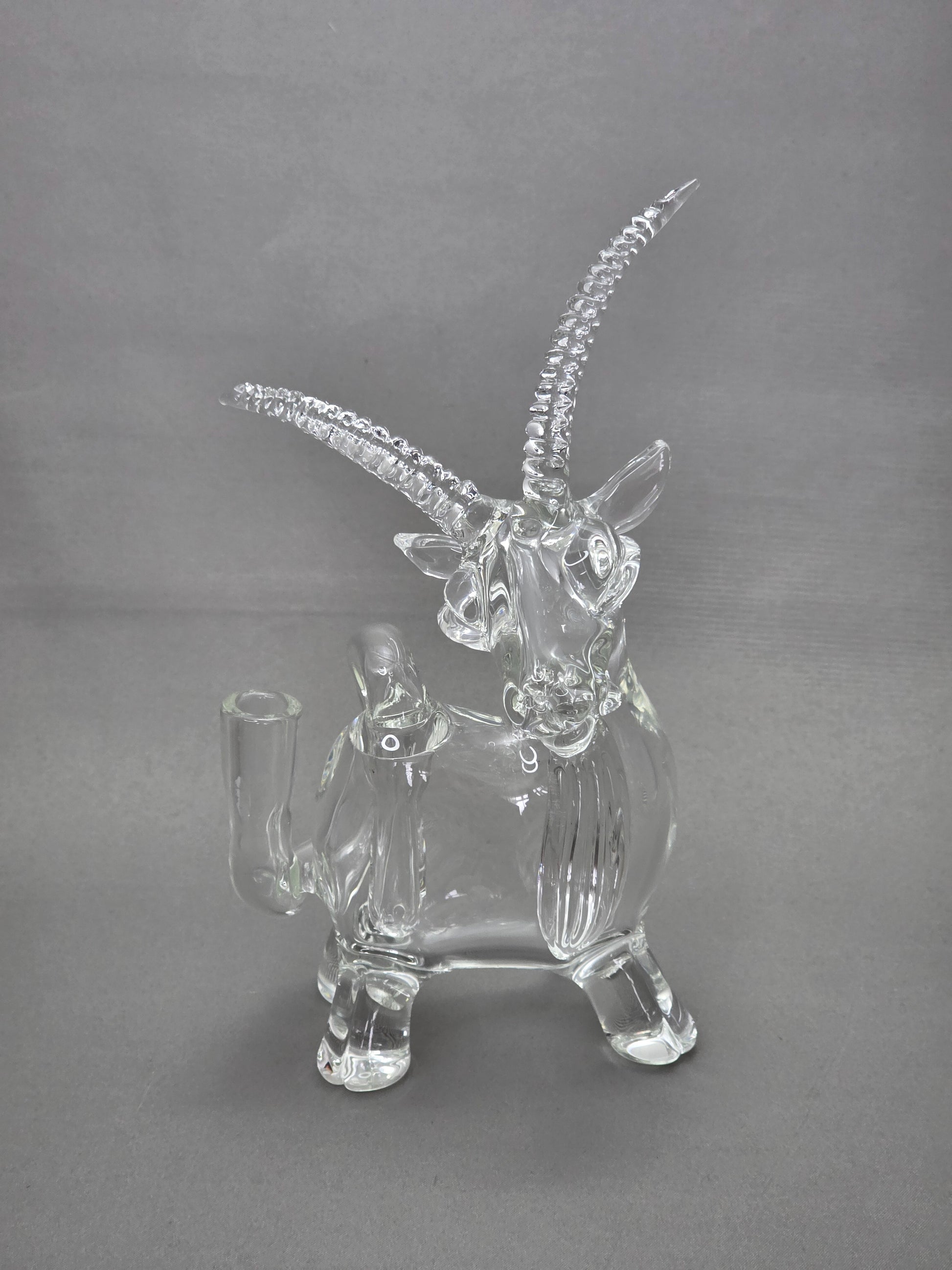 Robertson Glass Rig. Clear Goat glass rig on a white background 