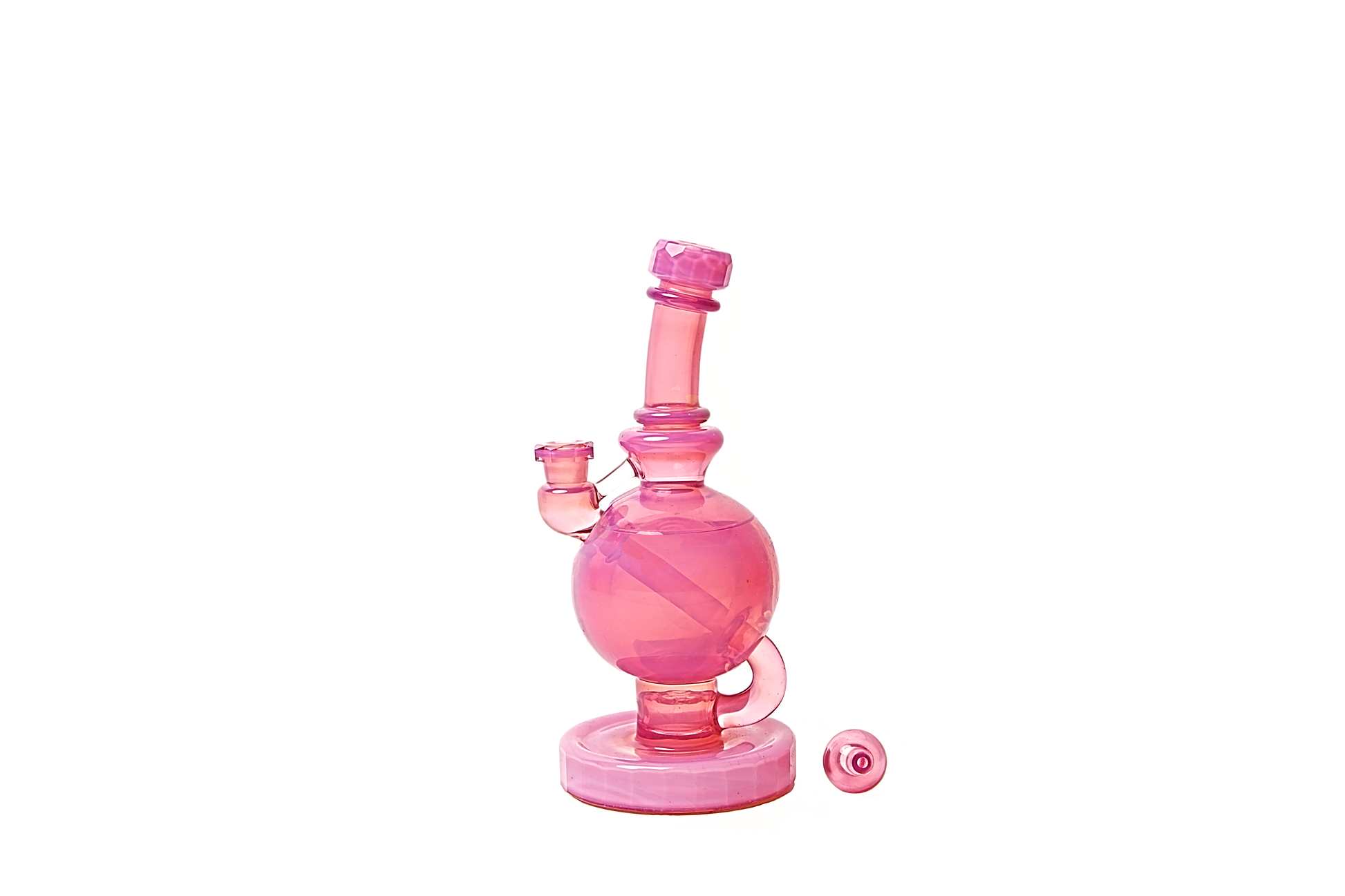 Brent503 Pink glass rig on a white background