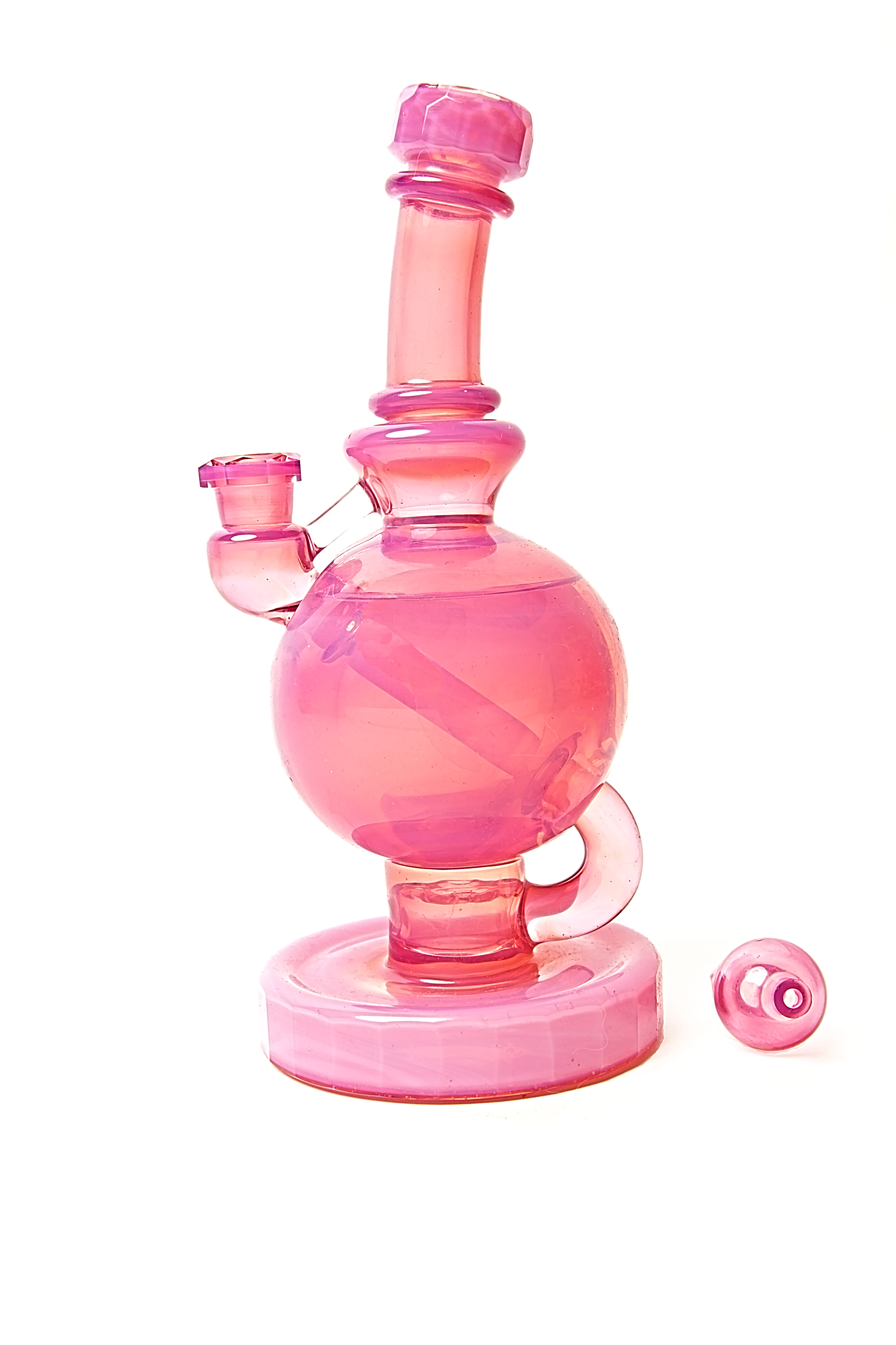 Brent503 Pink glass rig on a white background