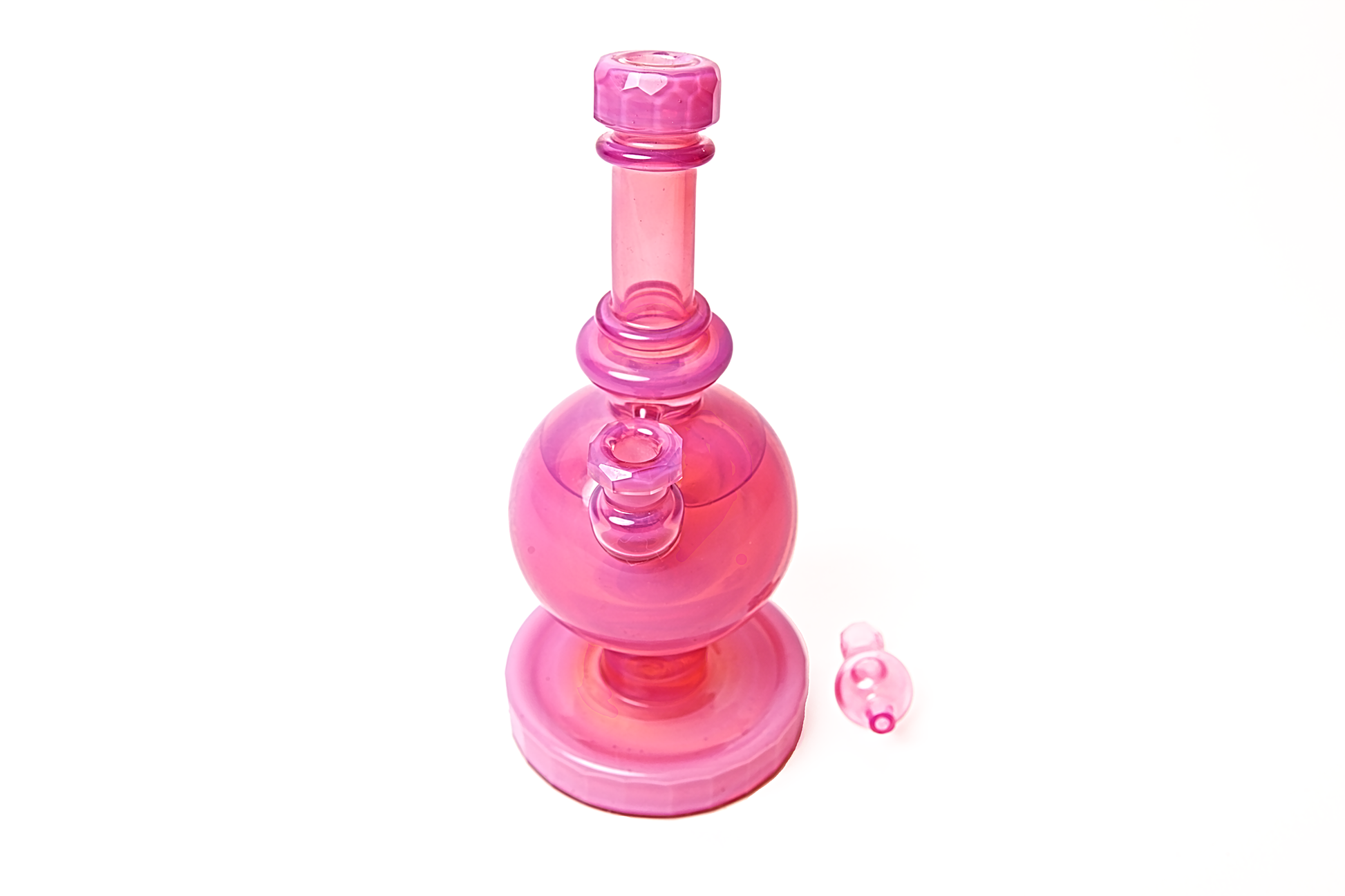Brent503 Pink glass rig on a white background