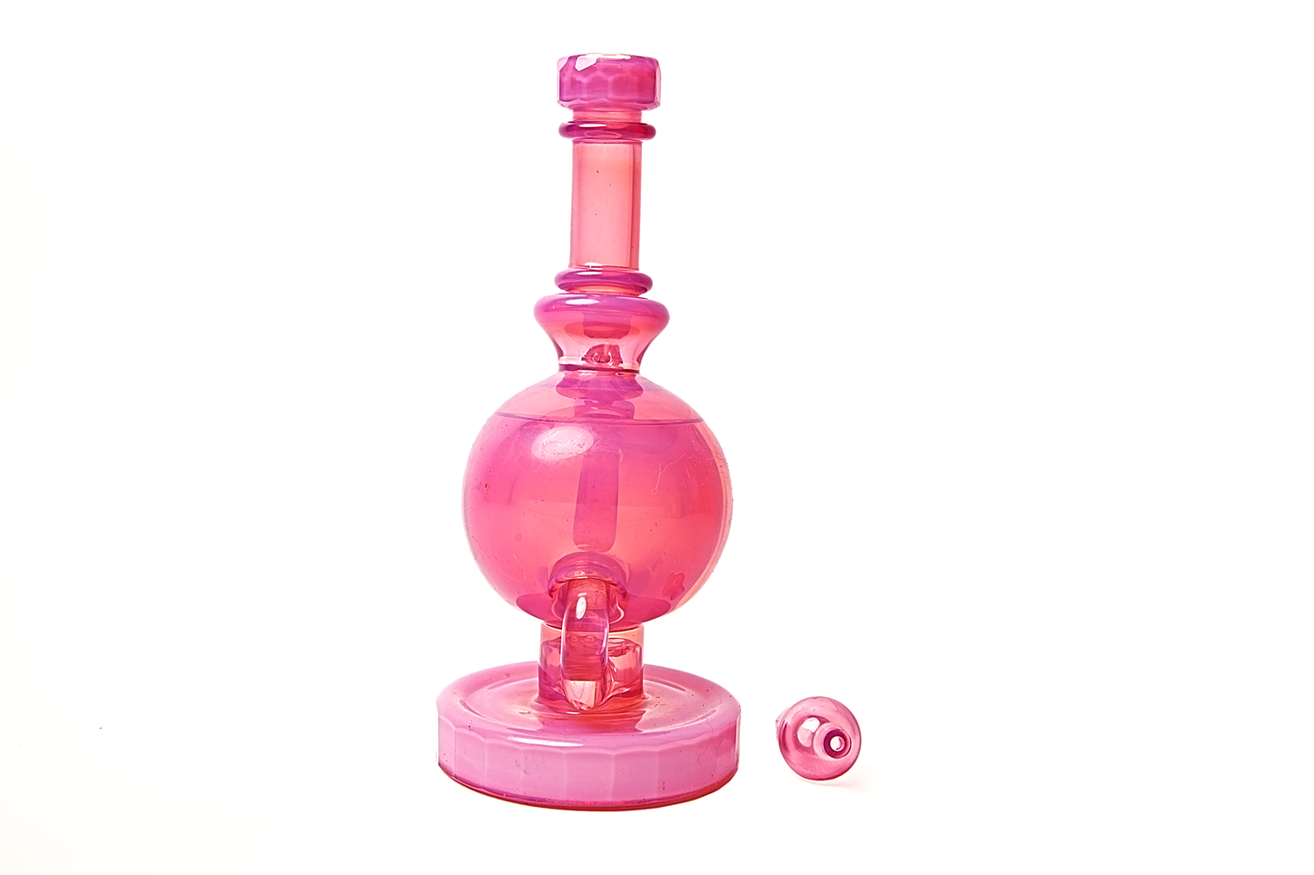 Brent503 Pink glass rig on a white background