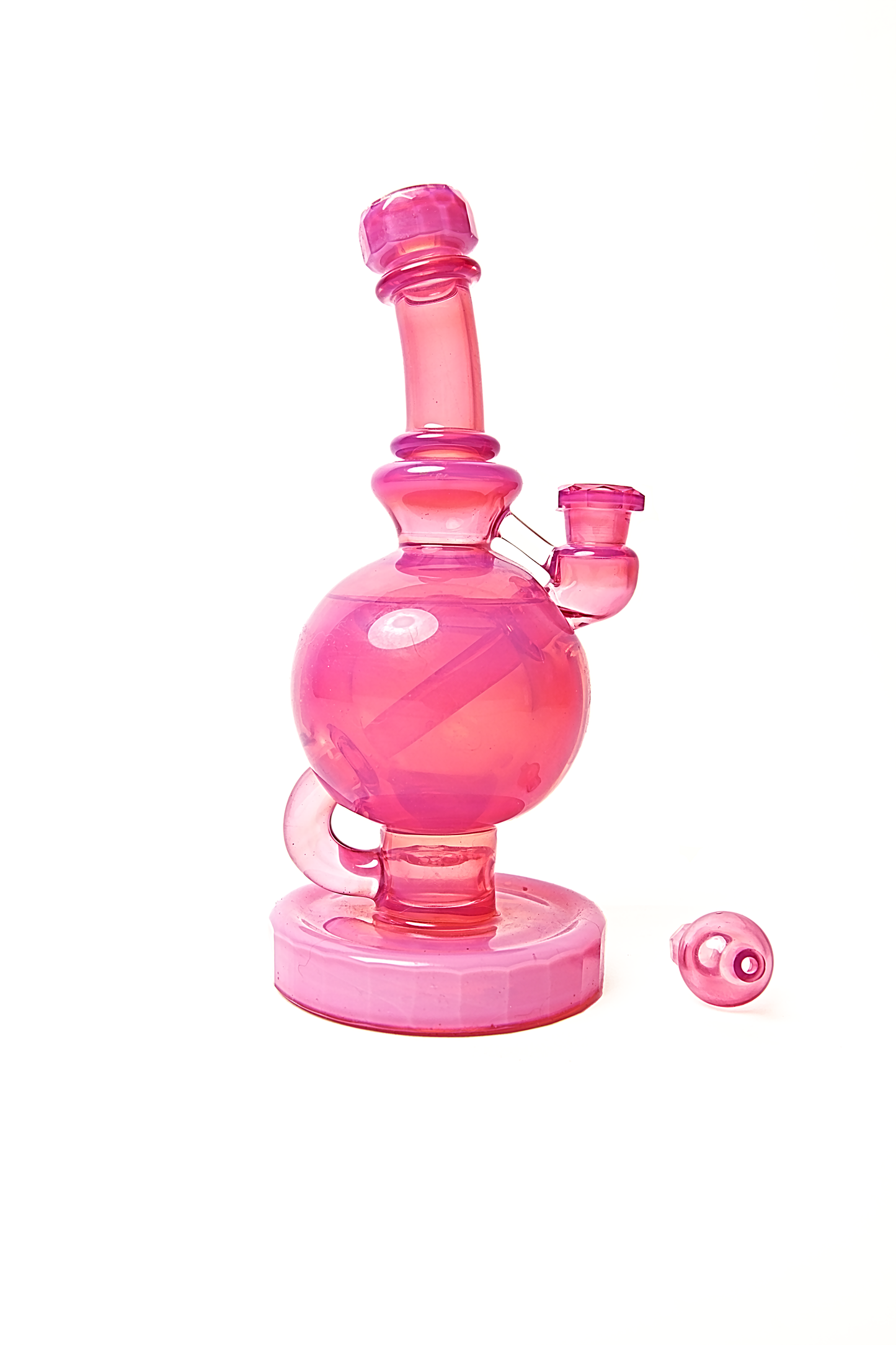 Brent503 Pink glass rig on a white background