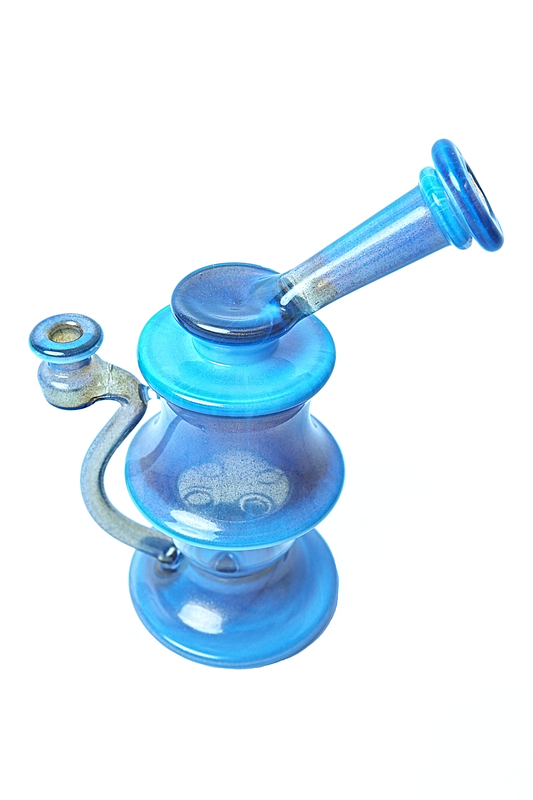 Walmot Blue glass rig on a white background