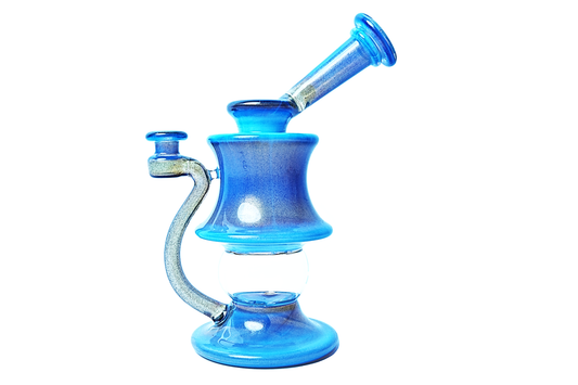 Walmot Blue glass rig on a white background