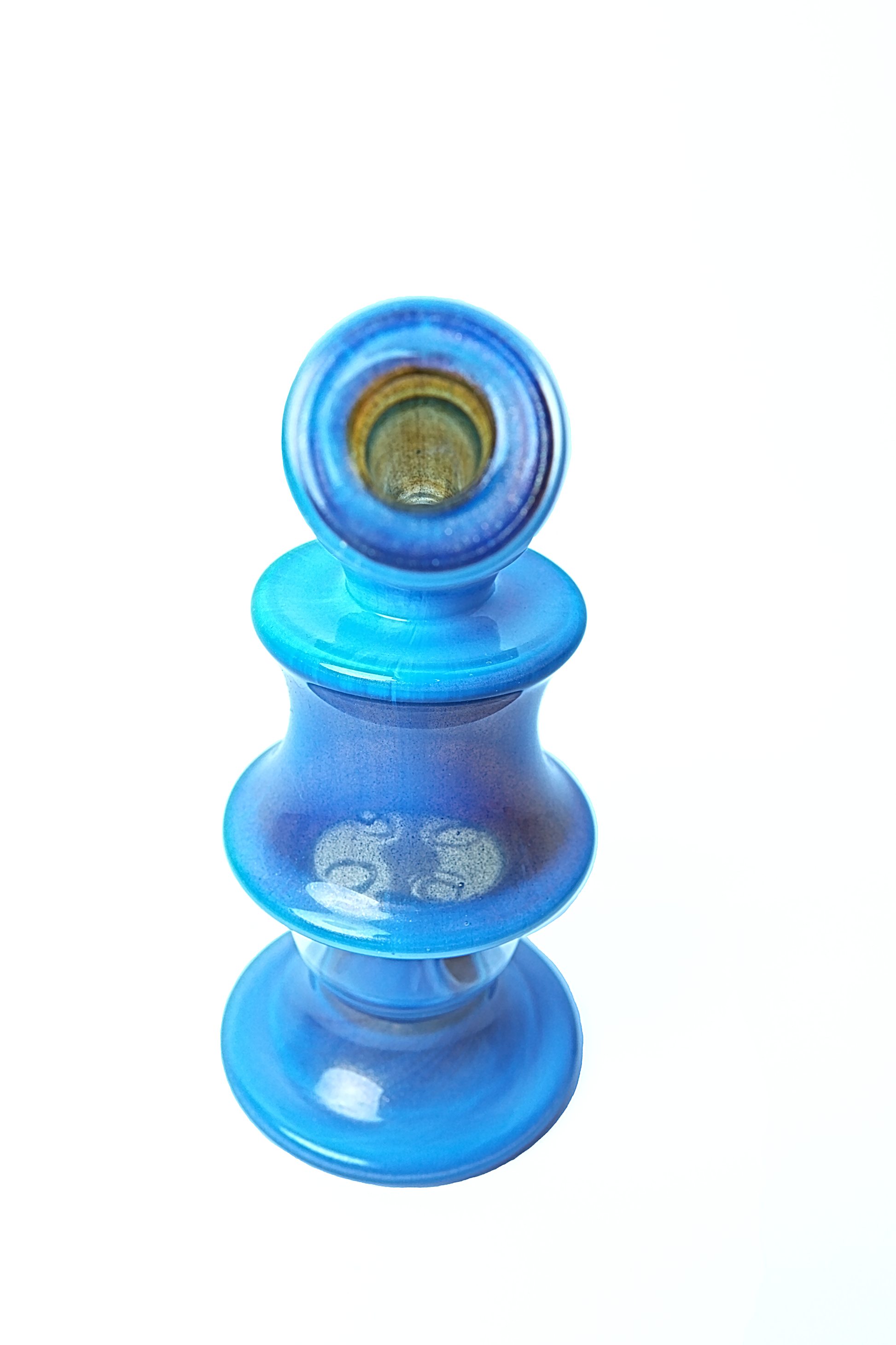 Walmot Blue glass rig on a white background