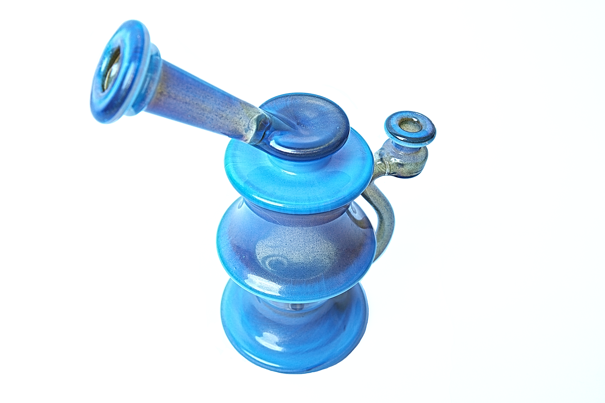 Walmot Blue glass rig on a white background