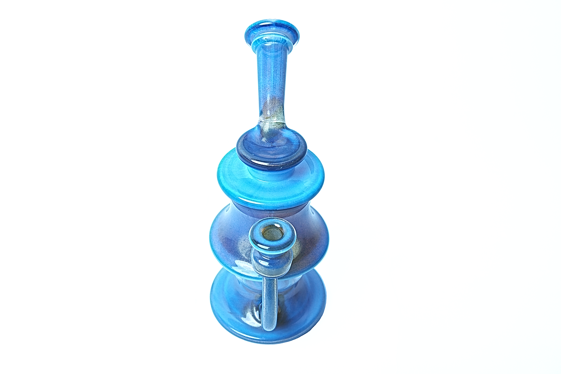 Walmot Blue glass rig on a white background