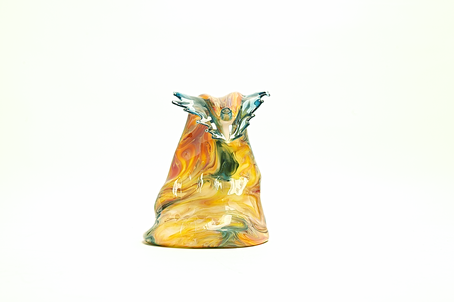 Mellow Glass x Black Sand Glass XXL Wave Glass Rig Colourful glass Wave Rig on a white background