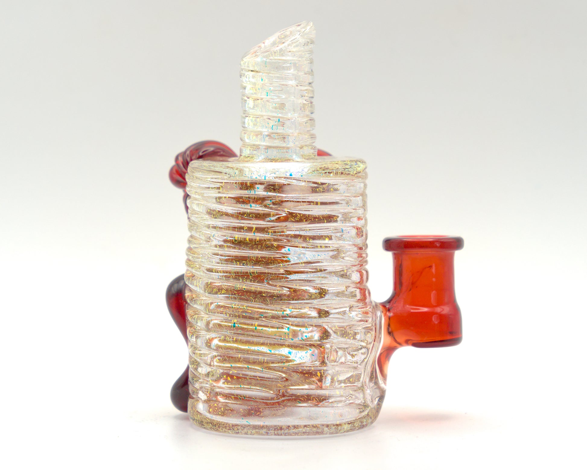 Frostys Fresh Glass figure with a face on a white background